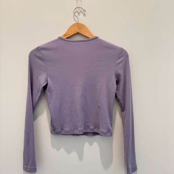 Outdoor Voices Cozy Ribbed Cropped Cardigan earl grey lavender
Size M - Picture 6 of 7